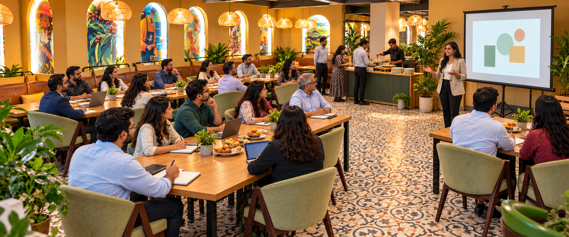 Big Bean Cafe event space set for a private gathering